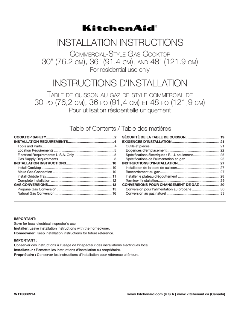 Imagen de la primera página del manual del dispositivo KCGC500JSS