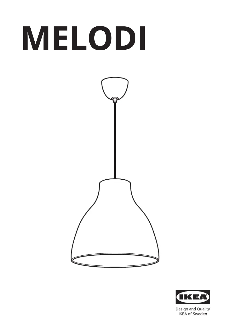 Page 1 de la notice Manuel utilisateur Ikea MELODI 505.445.08