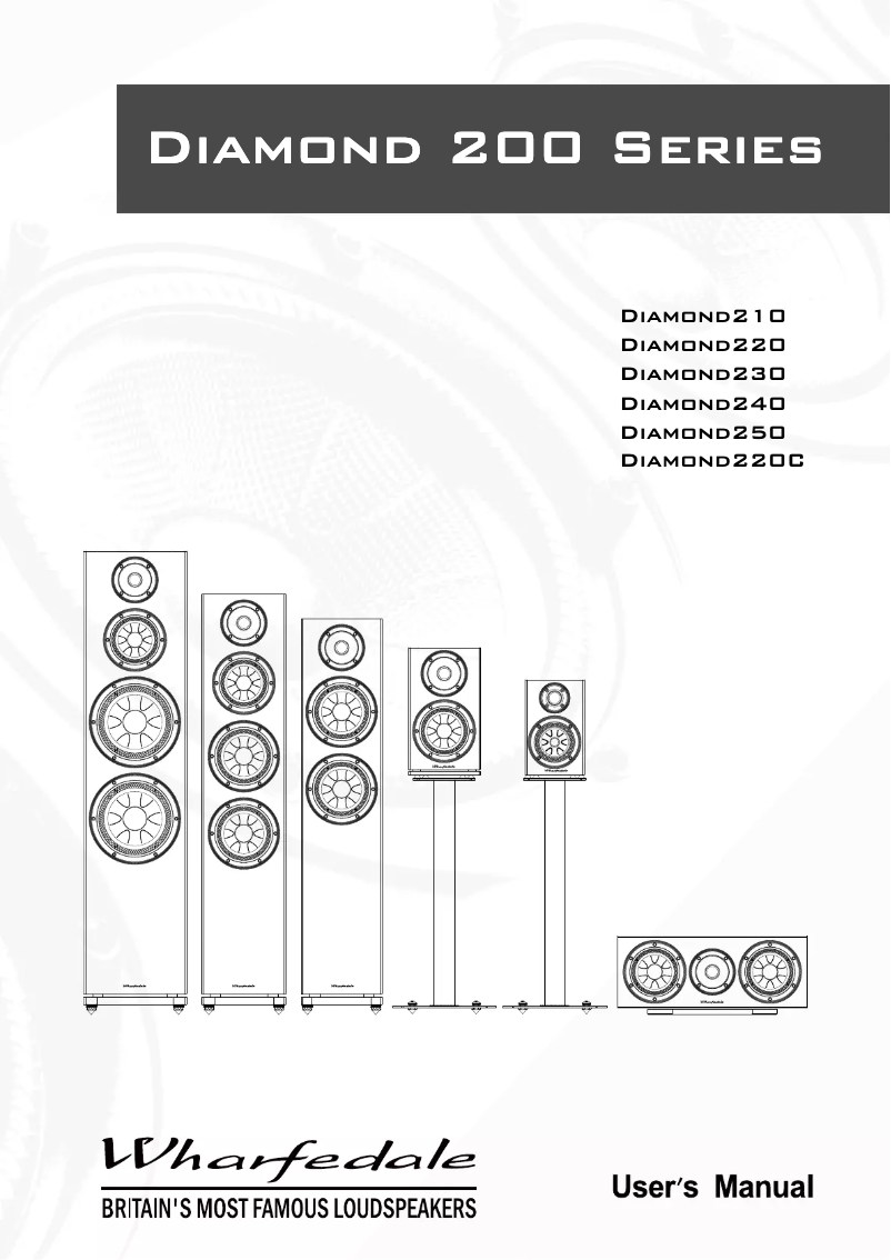 Page 1 de la notice Manuel utilisateur Wharfedale Diamond 220