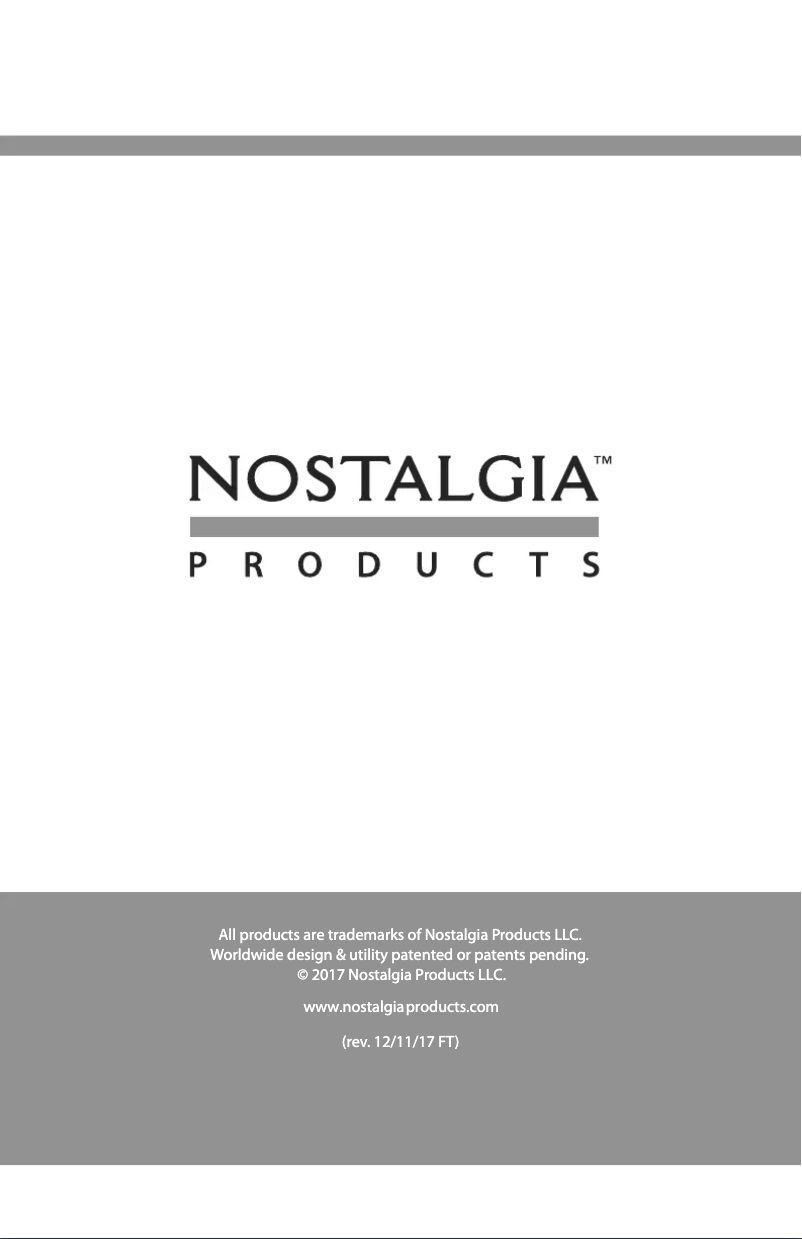 Page n°1 - Manuel utilisateur Nostalgia ICM15AQ