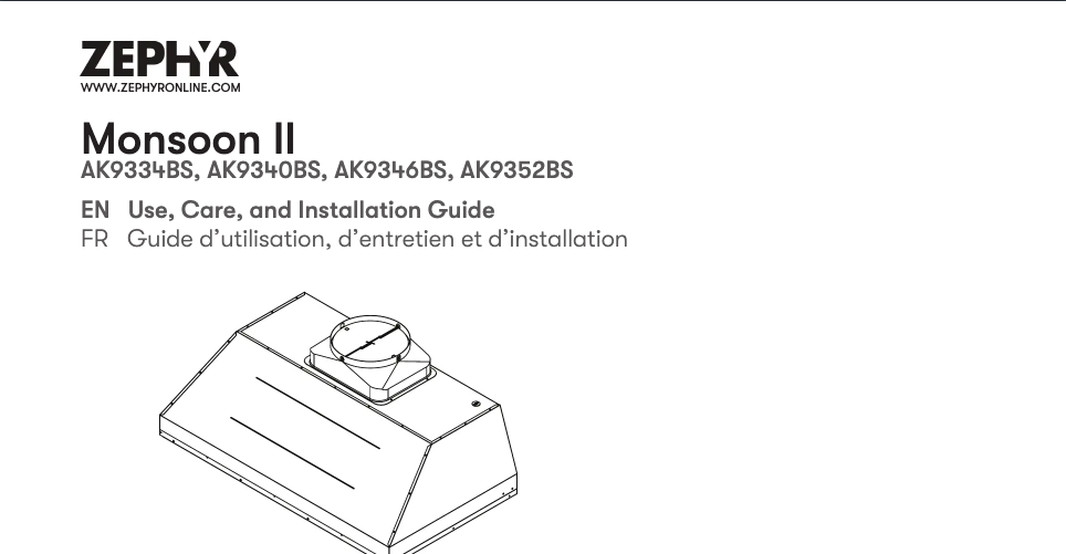 Image de la première page du manuel de l'appareil Monsoon II AK9346BS