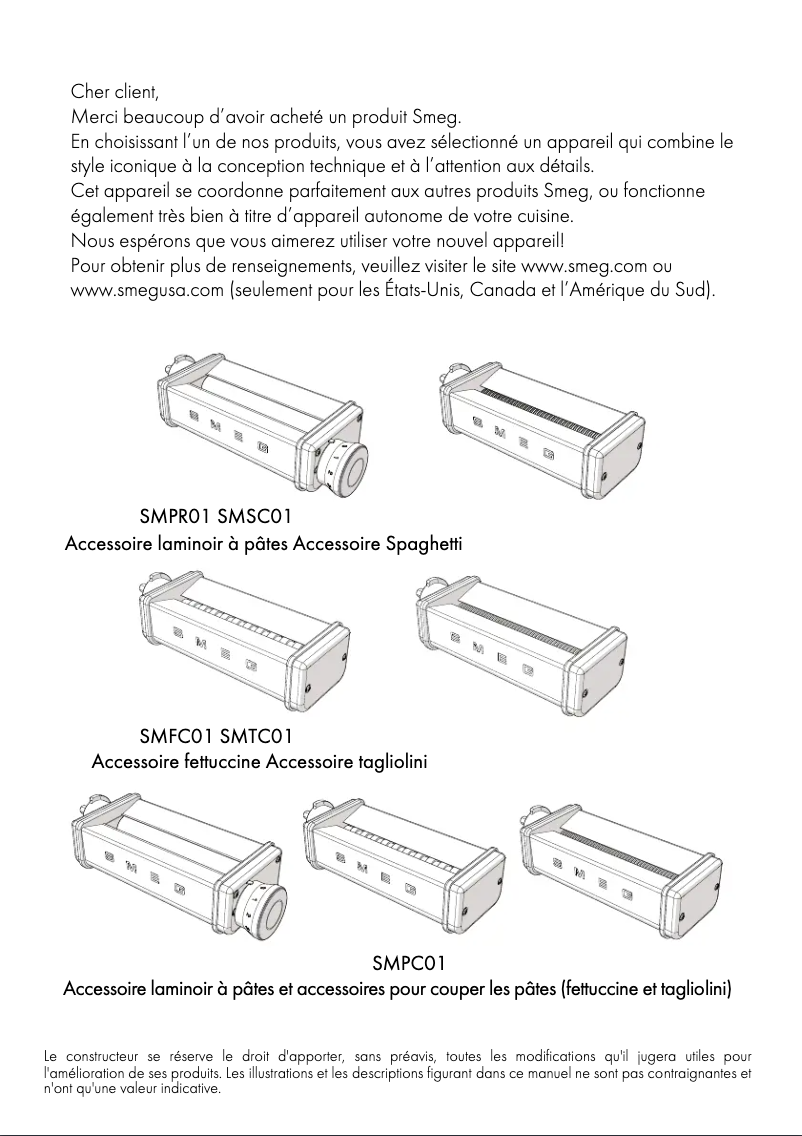 Página 1 del manual Manual de usuario Smeg SMTC01