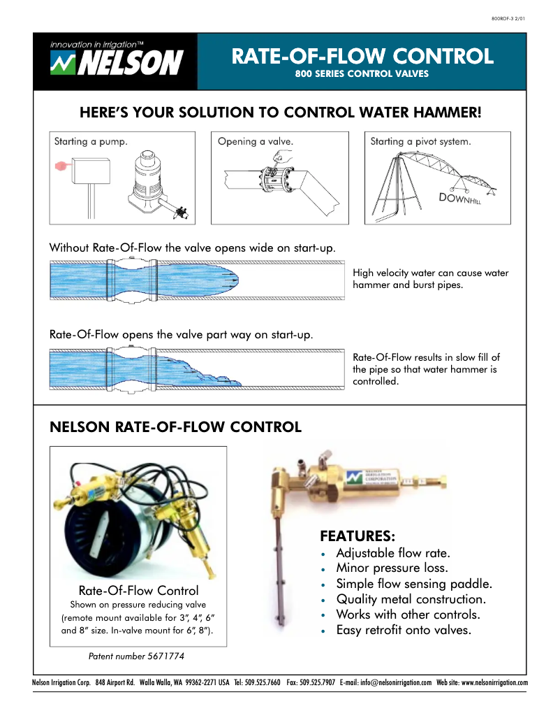 Image de la première page du manuel de l'appareil 800 Series Flow
