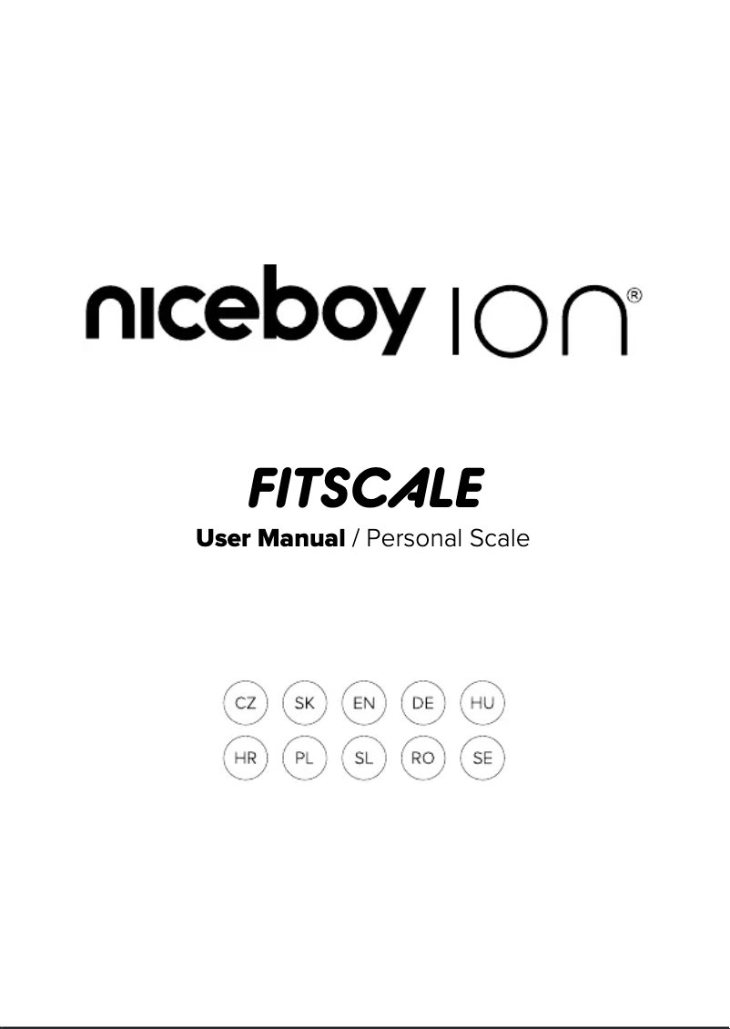 Page 1 de la notice Manuel utilisateur Niceboy ION FitScale