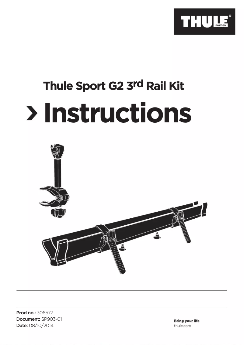 Page 1 de la notice Manuel utilisateur Thule Sport G2 Tour