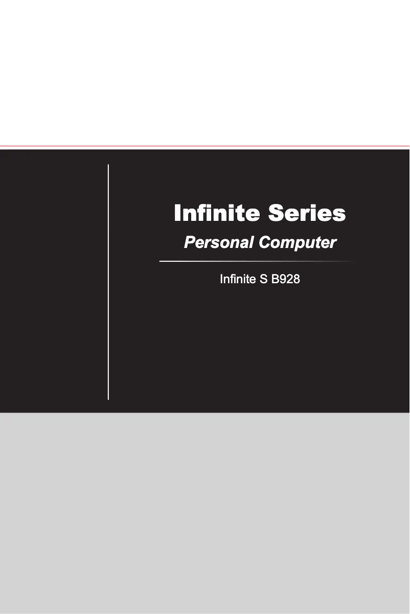 Page n°1 - Manuel utilisateur MSI Infinite S 8RA-032EU