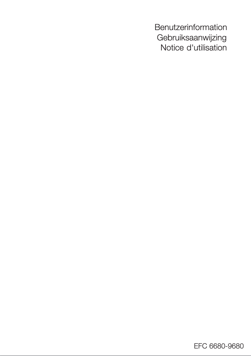 Page 1 de la notice Manuel utilisateur Electrolux EFC 9680 x