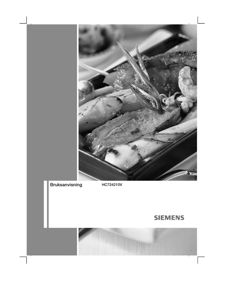 Page n°1 - Manuel utilisateur Siemens HC724210V