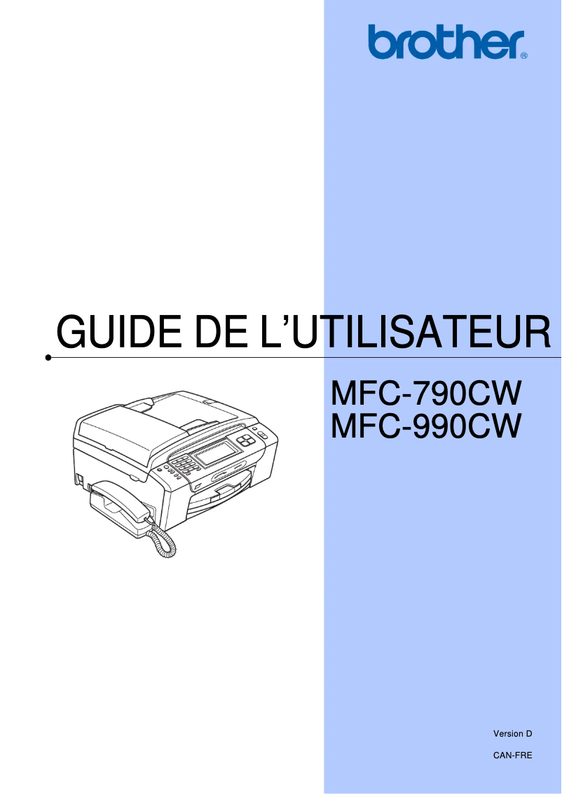 Page 1 de la notice Manuel utilisateur Brother MFC-790CW