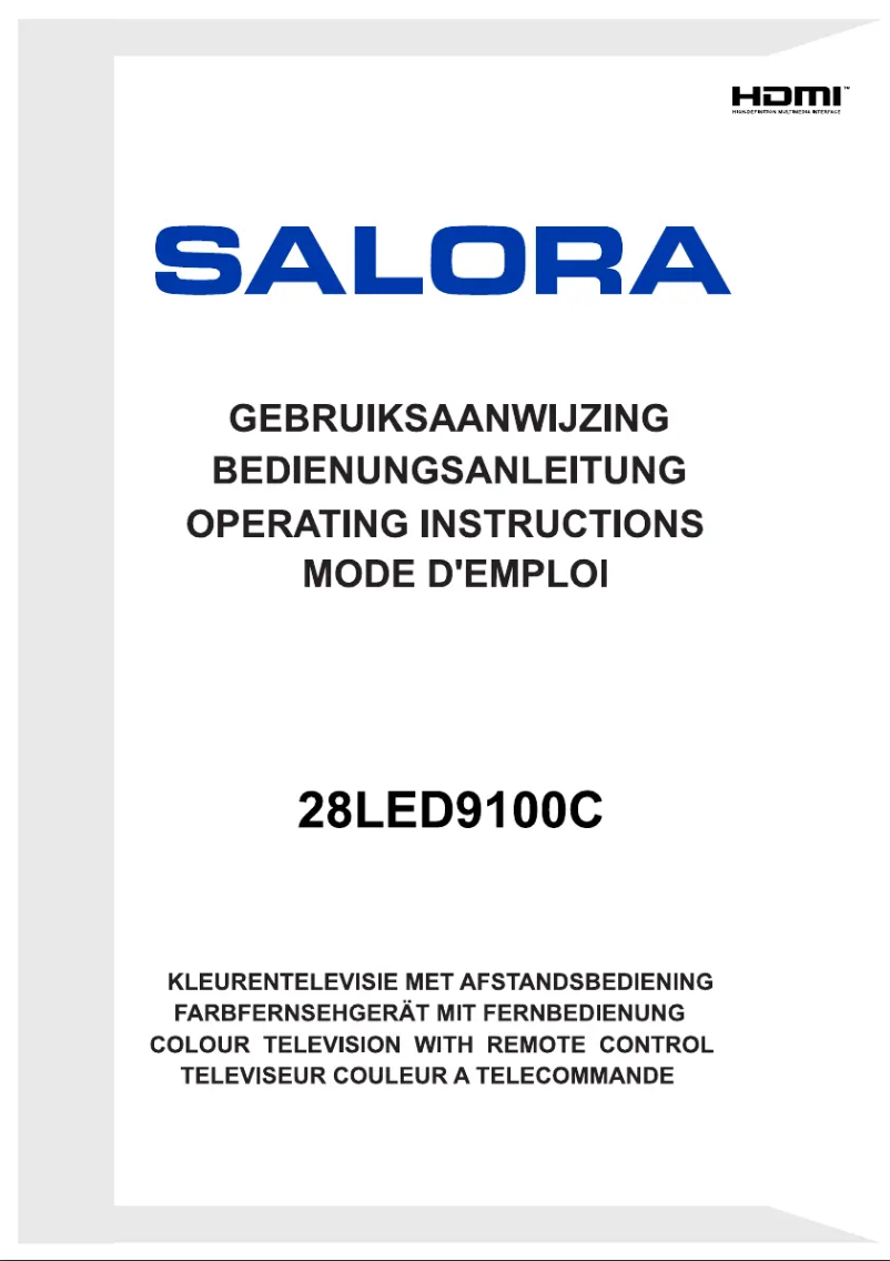 Page n°1 - Manuel utilisateur Salora 28LED9100C