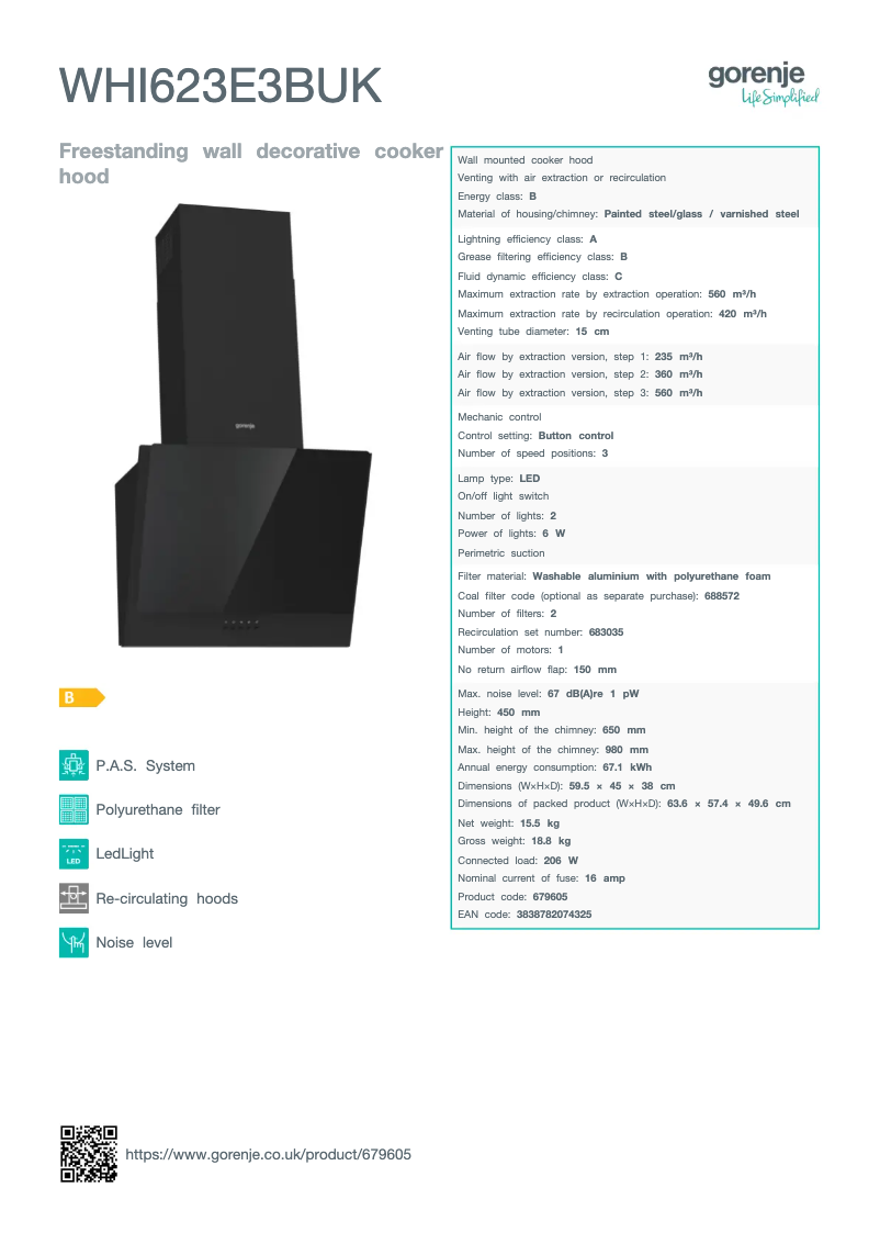 Image de la première page du manuel de l'appareil WHI623E3BUK