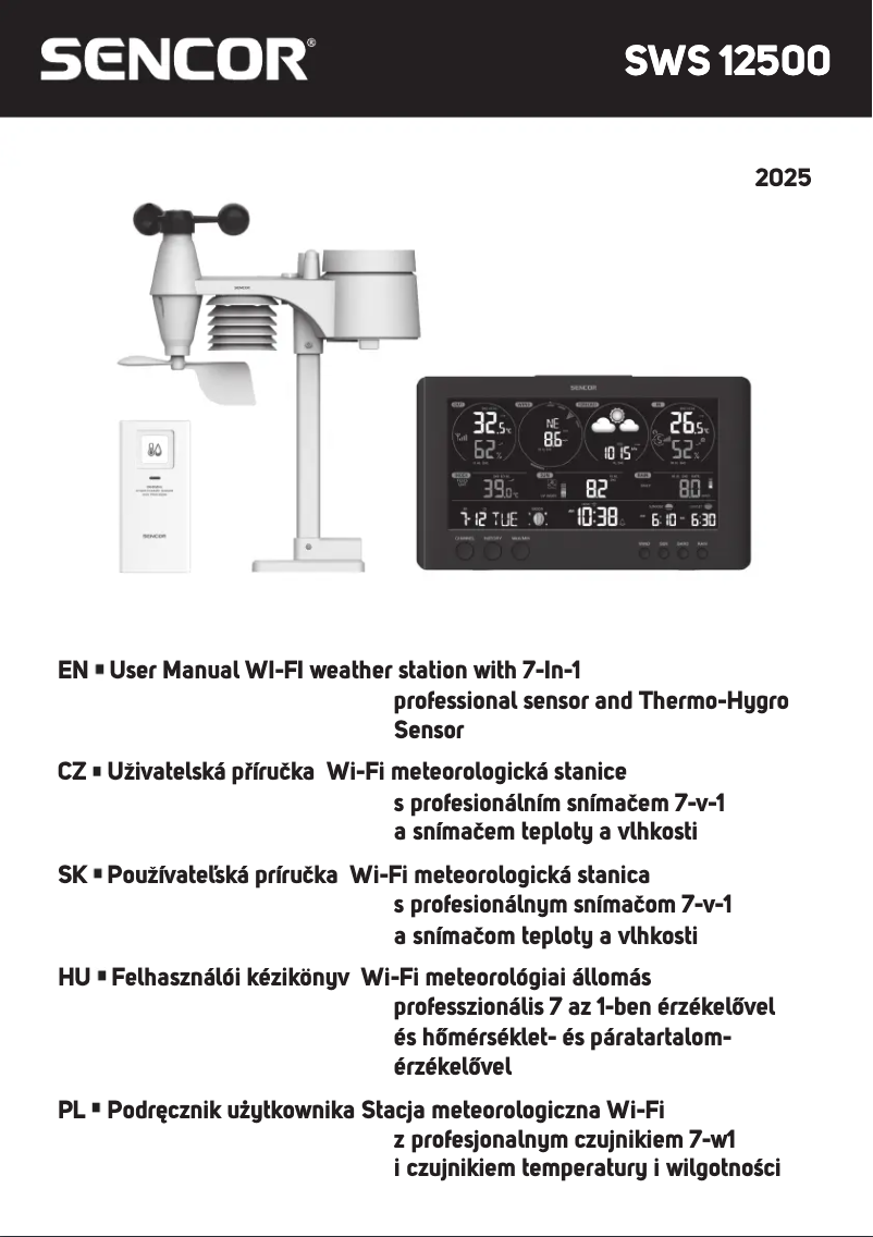 Image de la première page du manuel de l'appareil SWS 12500 WiFi