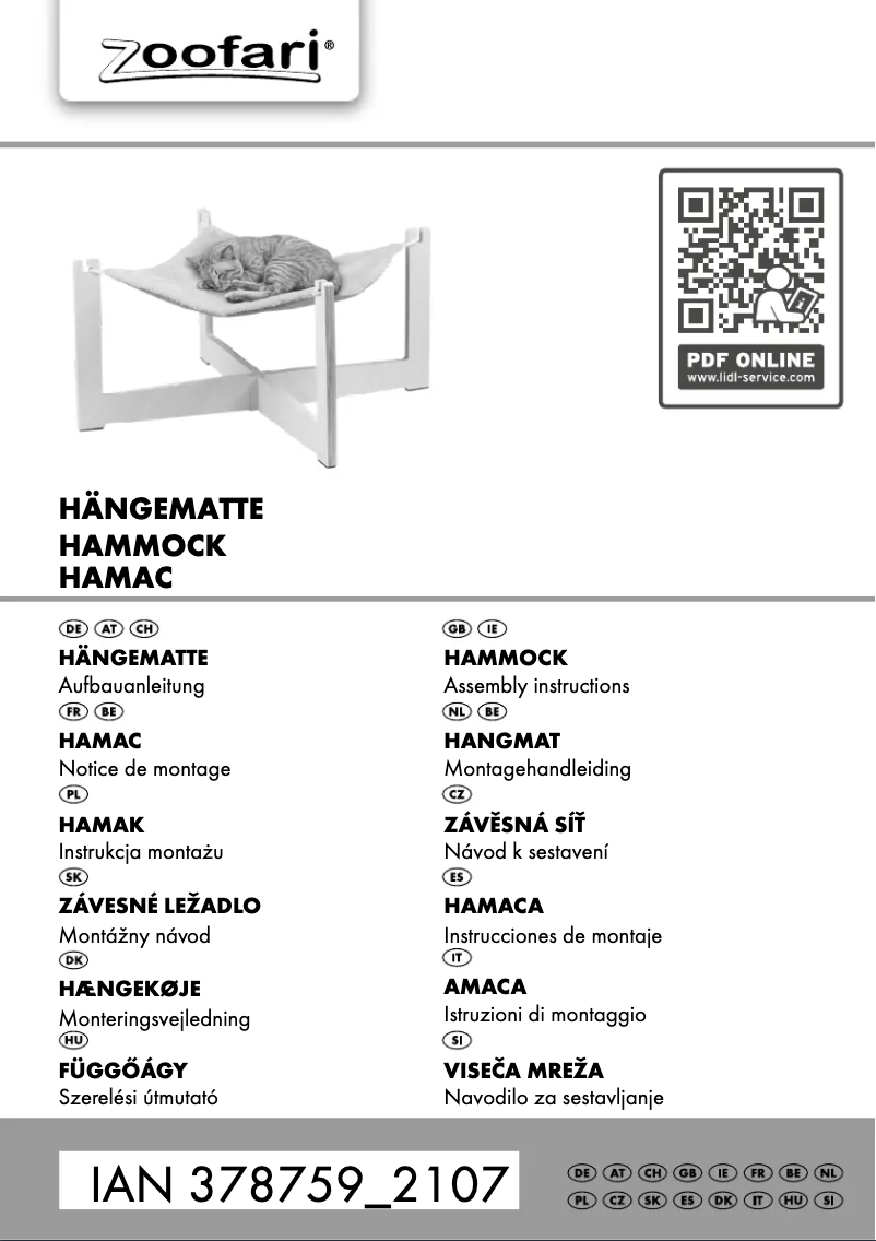 Page 1 de la notice Manuel utilisateur Zoofari IAN 378759