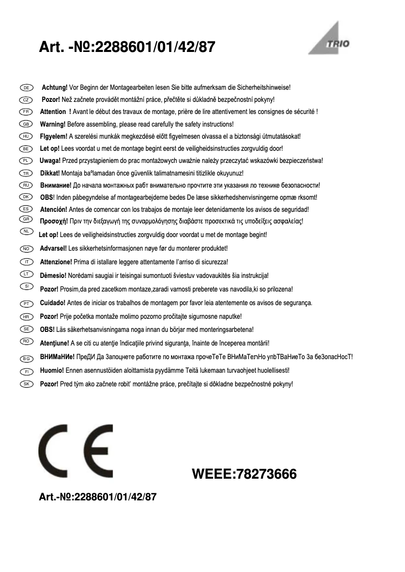 Image de la première page du manuel de l'appareil Missouri