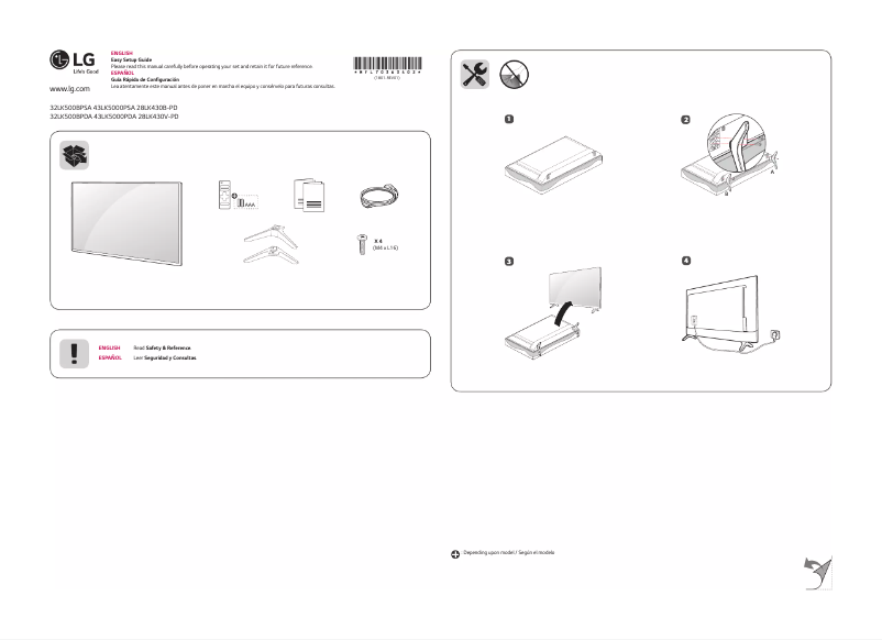 Page 1 de la notice Manuel utilisateur LG 32LK500BPDA