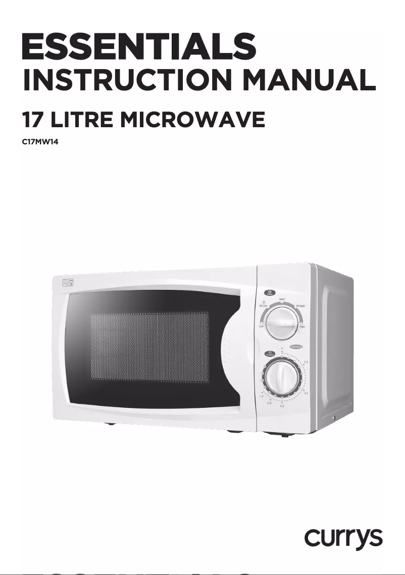 Page n°1 - Manuel utilisateur Currys Essentials C17MW14