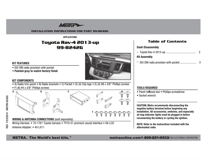 Image de la première page du manuel de l'appareil 99-8242G