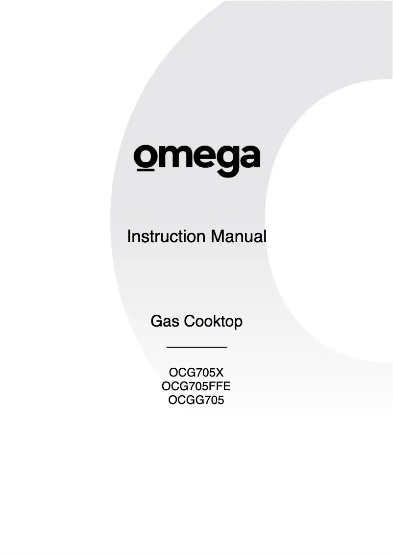Page 1 de la notice Manuel utilisateur Omega OCG705X