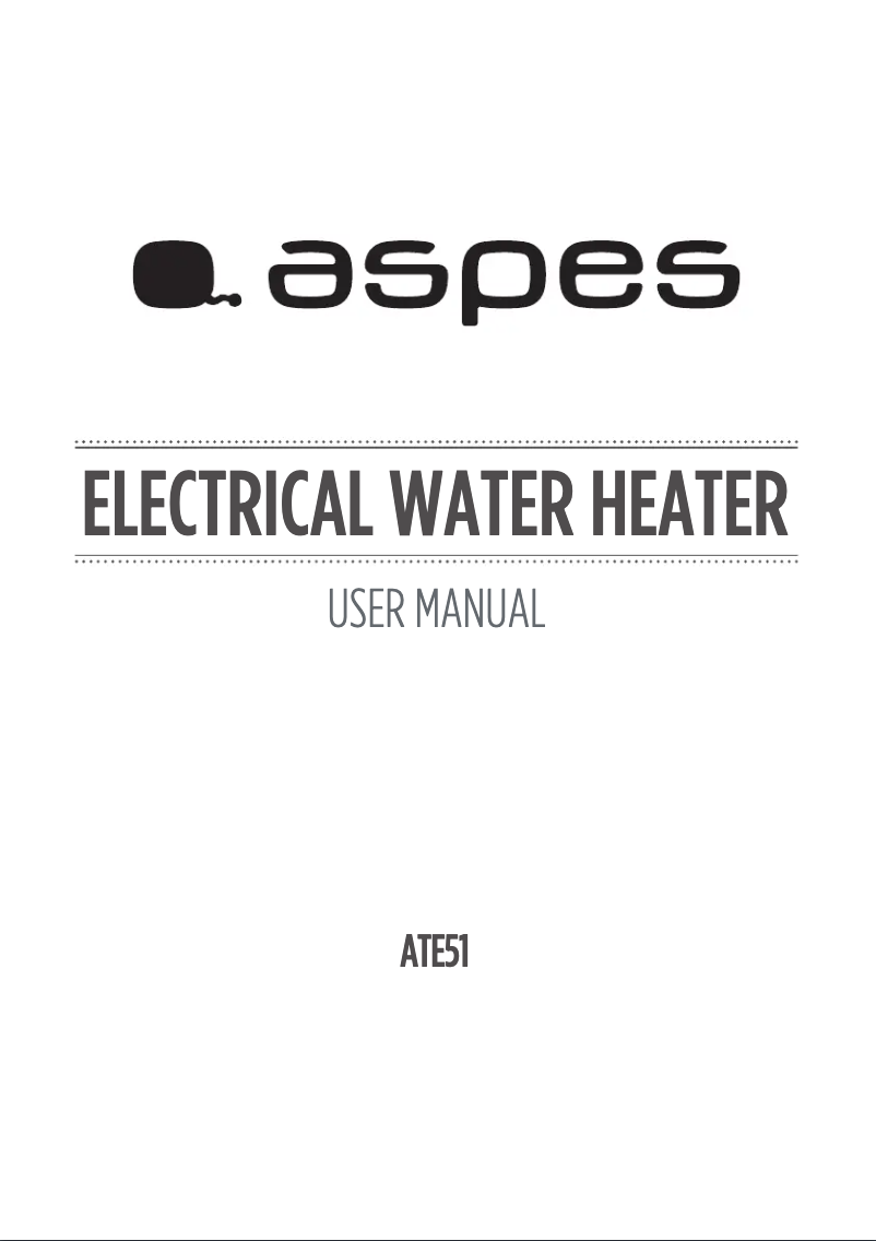 Page 1 de la notice Manuel utilisateur Aspes ATE51