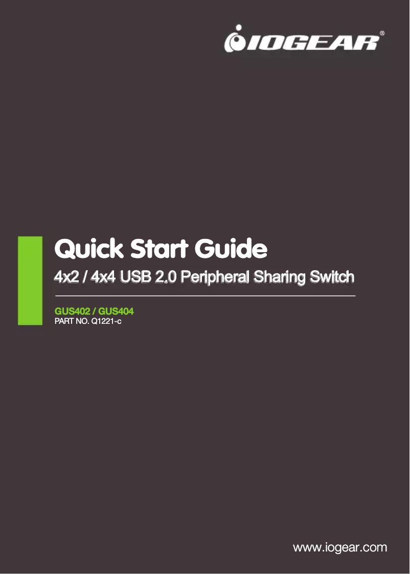 Image de la première page du manuel de l'appareil GUS402