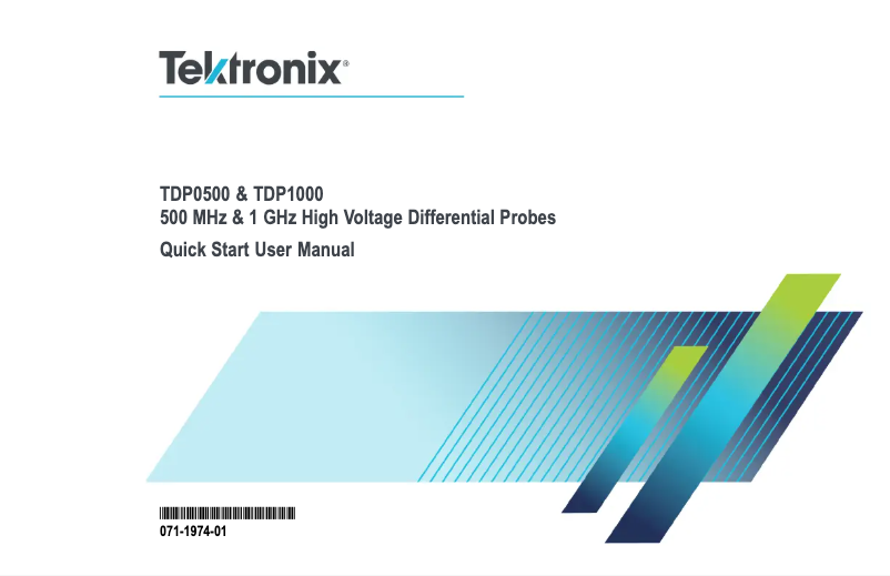 Page 1 de la notice Manuel utilisateur Tektronix TDP0500