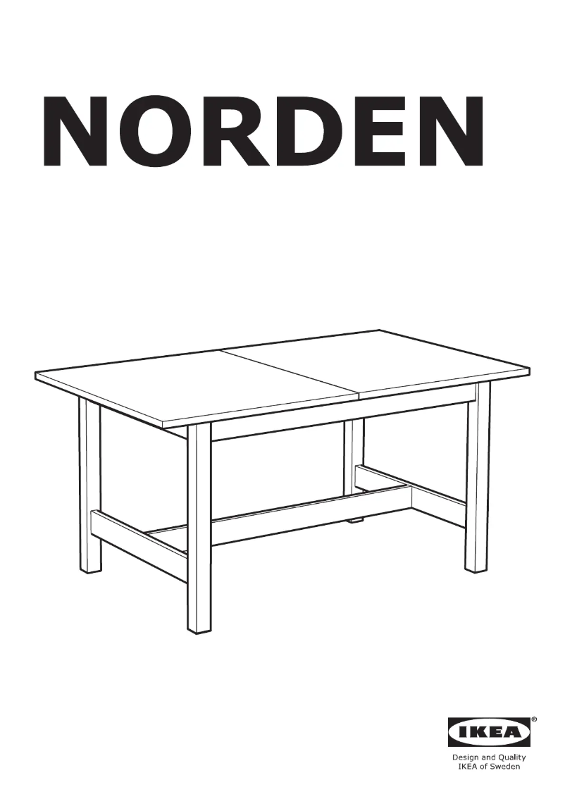 Page 1 de la notice Manuel utilisateur Ikea NORDEN 304.240.50