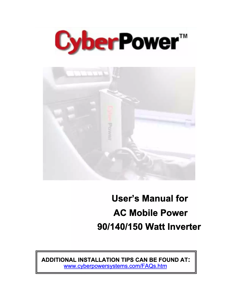 Page 1 de la notice Manuel utilisateur CyberPower CPS90UPA