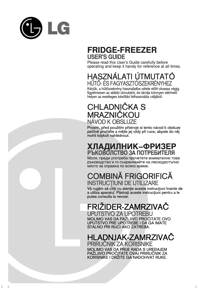 Page 1 de la notice Manuel utilisateur LG GR-F459BSQA