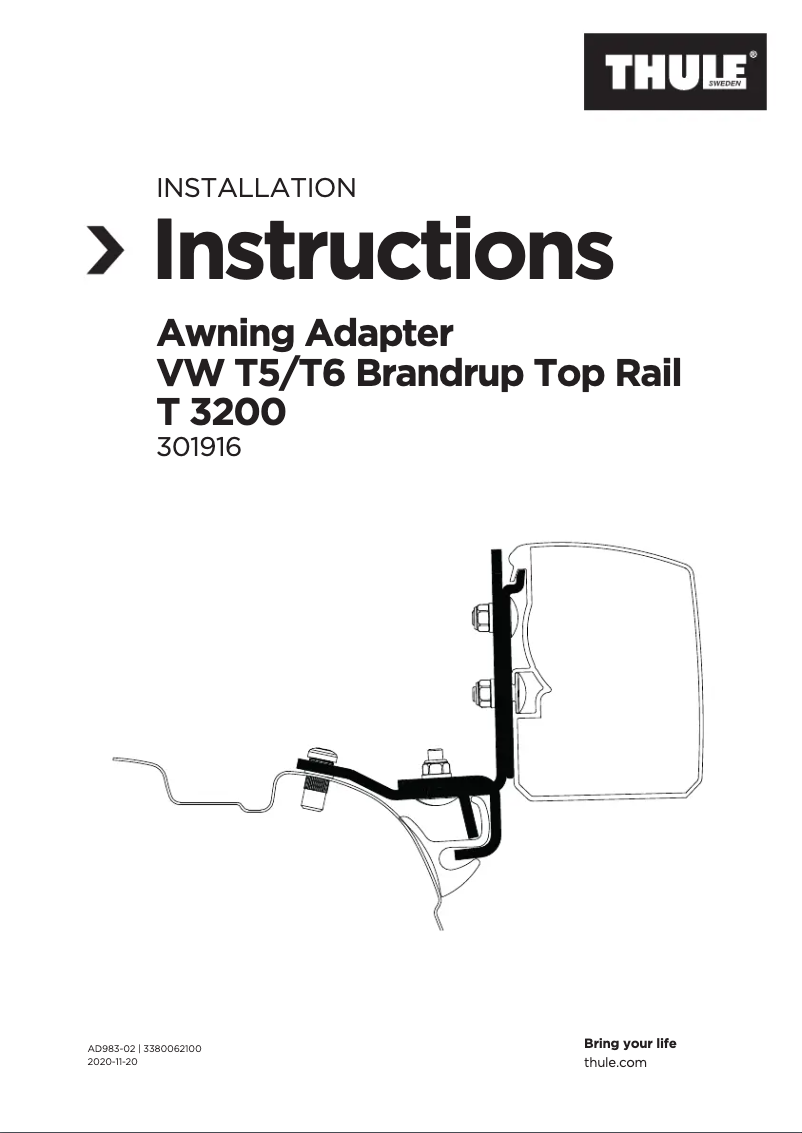 Page n°1 - Manuel utilisateur Thule Adapter 301952