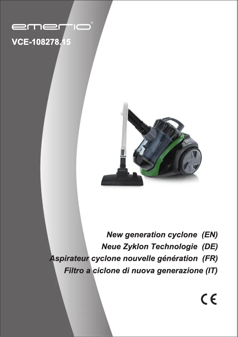 Imagen de la primera página del manual del dispositivo VCE-108278.15