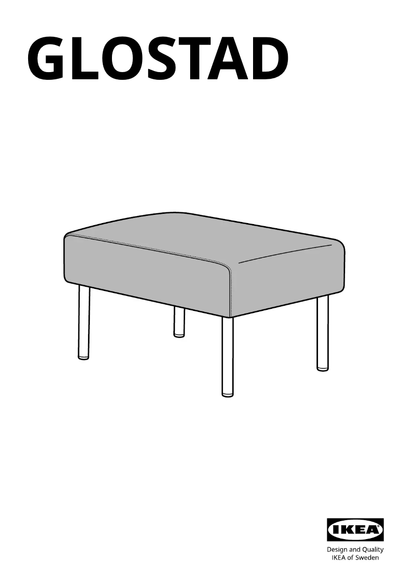 Page 1 de la notice Manuel utilisateur Ikea GLOSTAD 205.732.86
