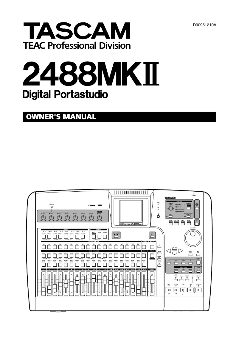 Page n°1 - Manuel utilisateur Tascam 2488mkII