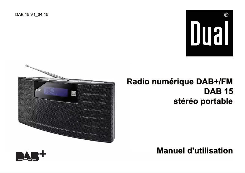 Page 1 de la notice Manuel utilisateur Dual DAB 15
