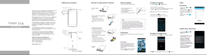 Page 1 de la notice Manuel utilisateur Casper Via A6108