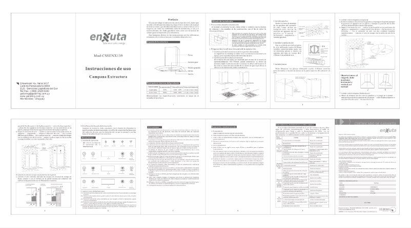 Page n°1 - Manuel utilisateur Enxuta CSSENX139