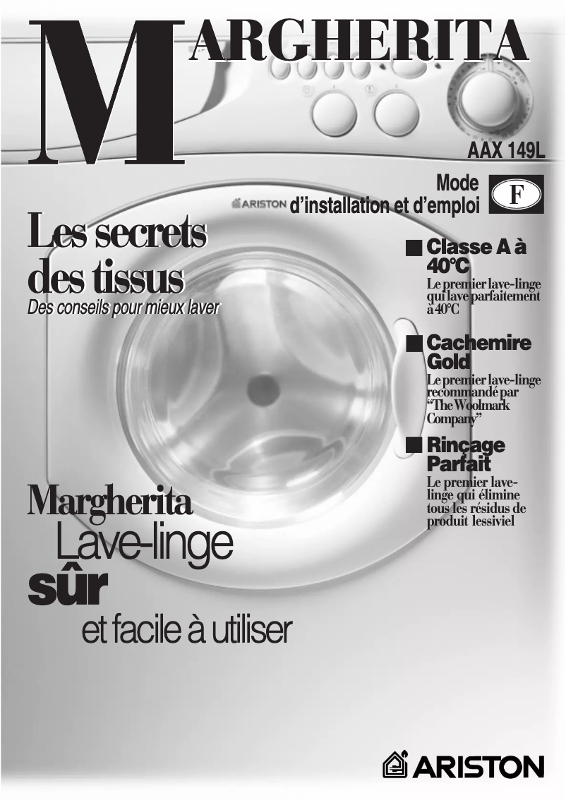 Image de la première page du manuel de l'appareil AAX 149L