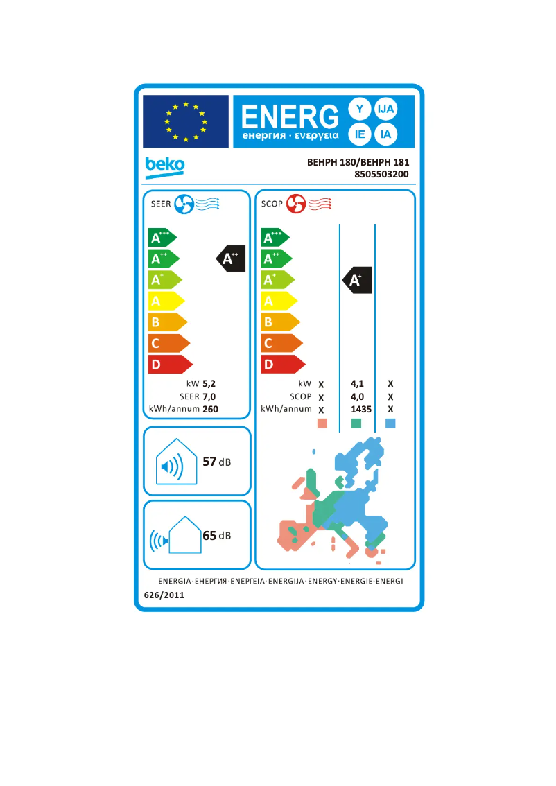 Image de la première page du manuel de l'appareil BEHPH 181