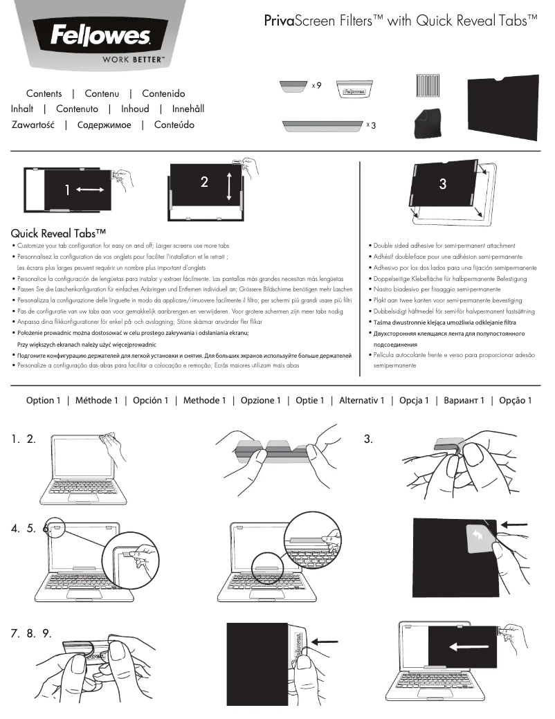 Image de la première page du manuel de l'appareil PrivaScreen 4800101