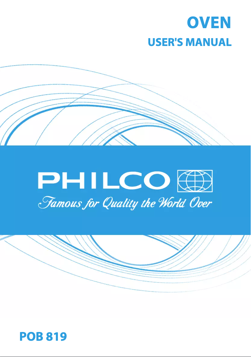 Page 1 de la notice Manuel utilisateur Philco POB 819
