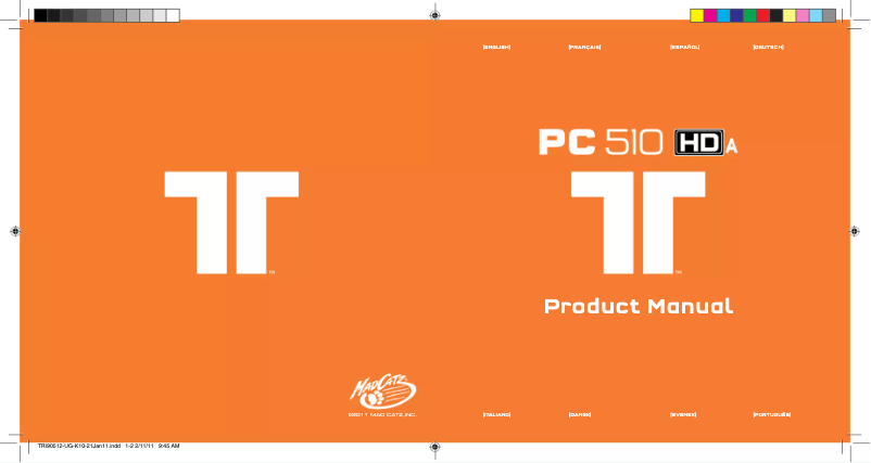 Page n°1 - Manuel utilisateur Tritton PC 510