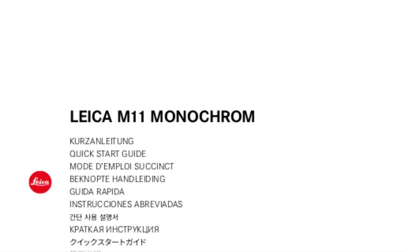 Page n°1 - Guide de démarrage rapide Leica M11 Monochrom