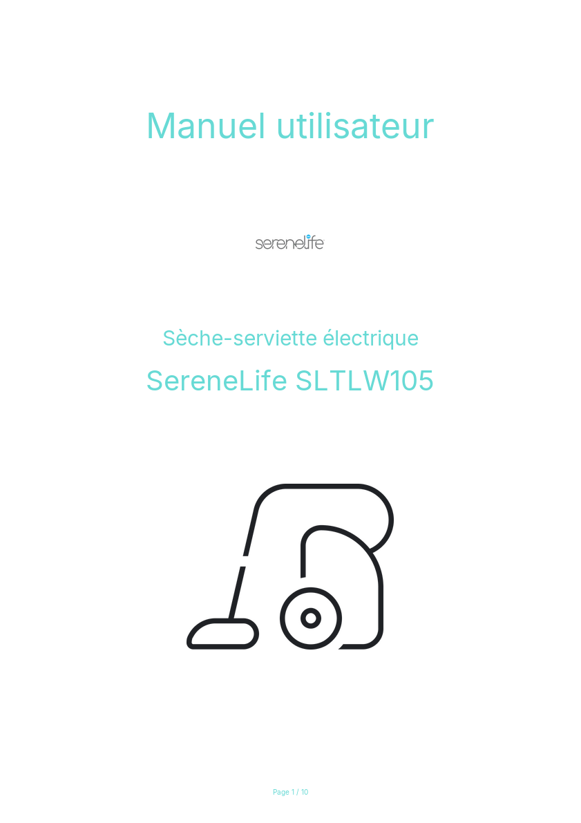Page n°1 - Manuel utilisateur SereneLife SLTLW105
