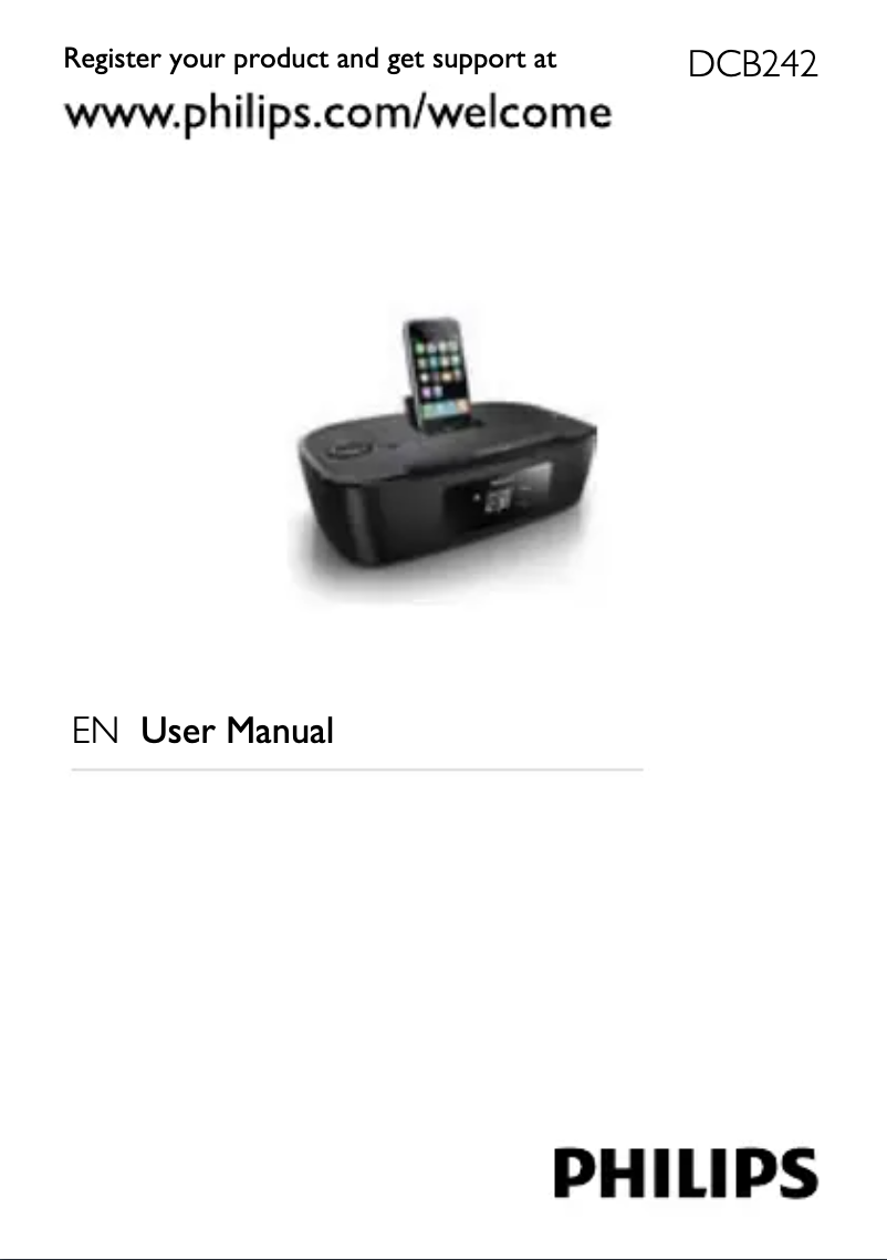 Page n°1 - Manuel utilisateur Philips DCB242