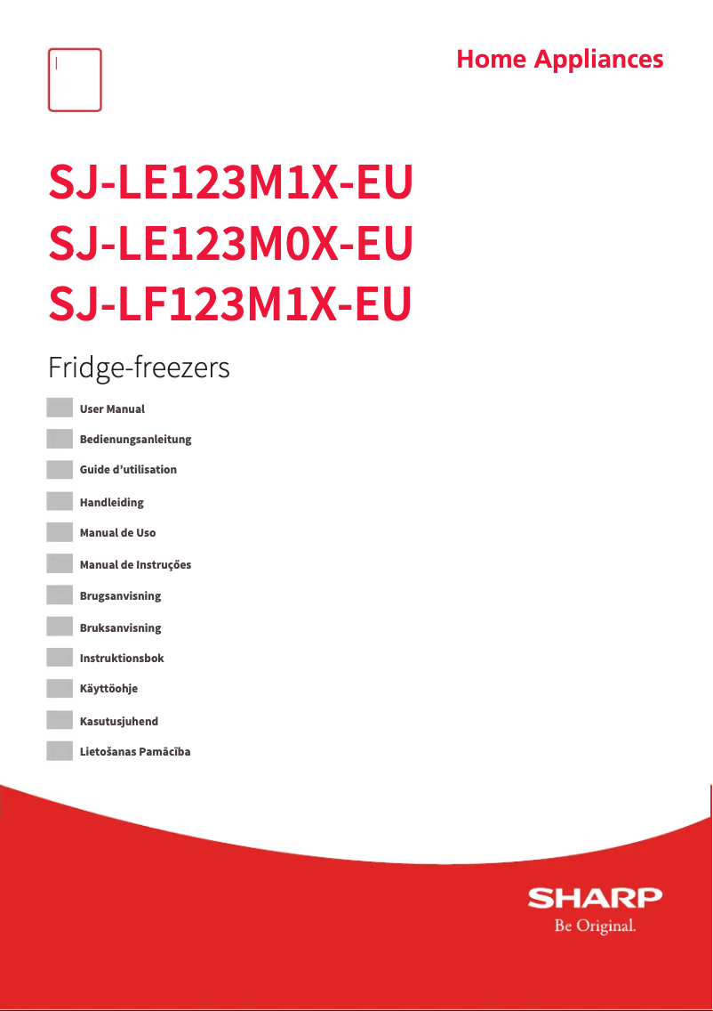 Page 1 de la notice Manuel utilisateur Sharp SJ-LF123M1X-EU