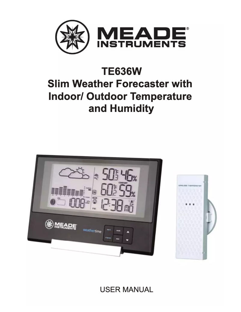 Image de la première page du manuel de l'appareil TE636W