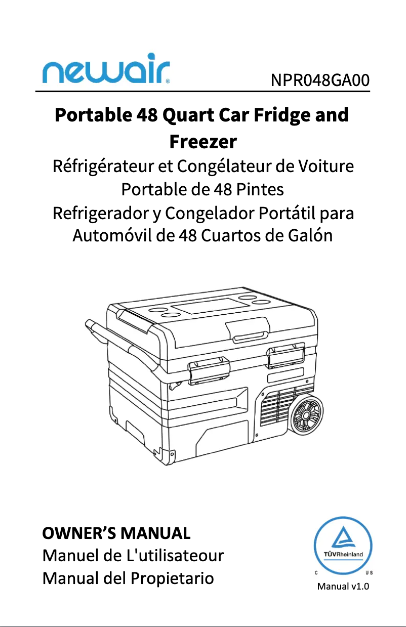 Page 1 de la notice Manuel utilisateur NewAir NPR048GA00