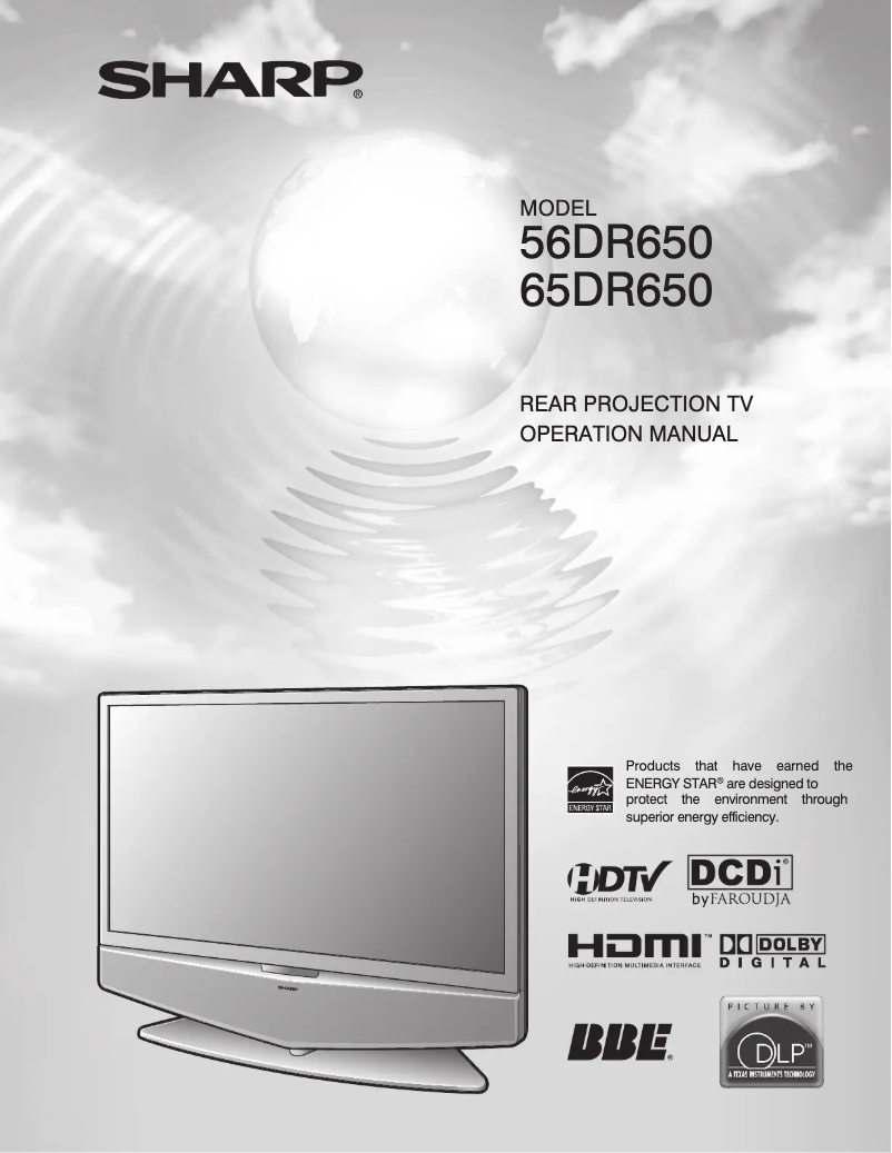 Page n°1 - Manuel utilisateur Sharp 56DR650