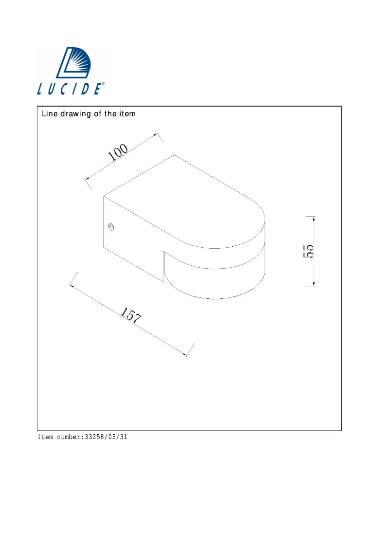 Page 1 de la notice Manuel utilisateur Lucide Mitrax 33258/05/31