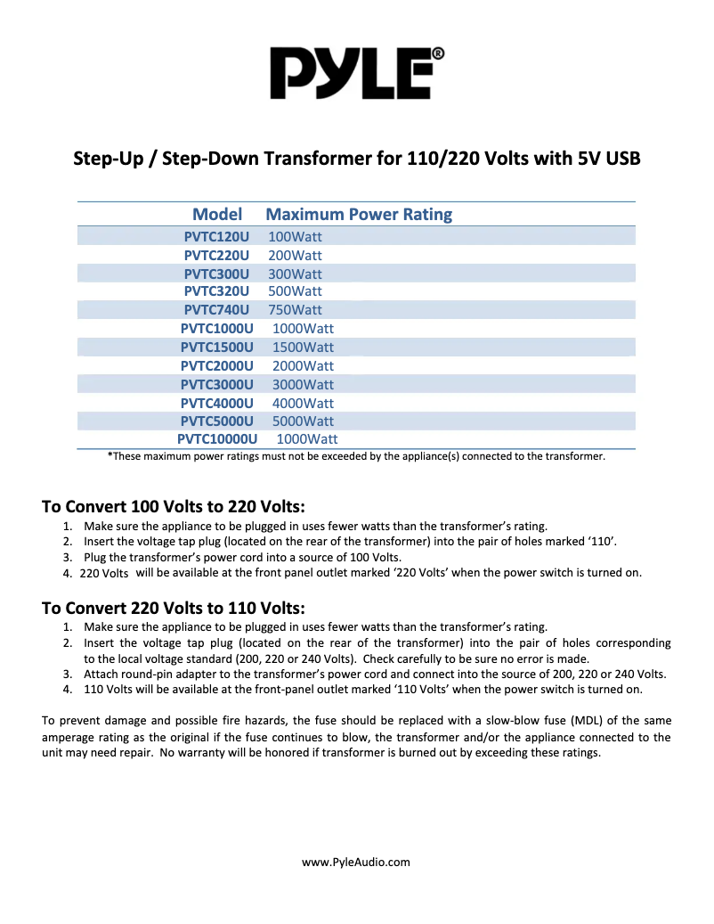 Image de la première page du manuel de l'appareil PVTC300U