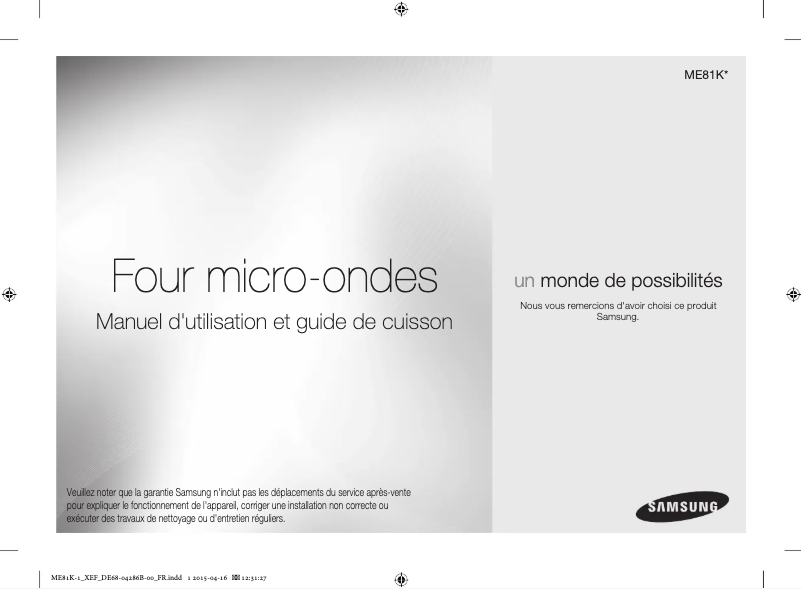 Página 1 del manual Manual de usuario Samsung ME81KS-1